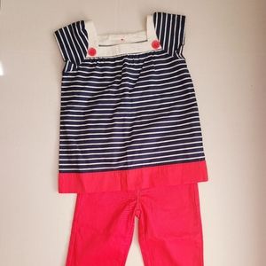 Gymboree top and matching capri jeans